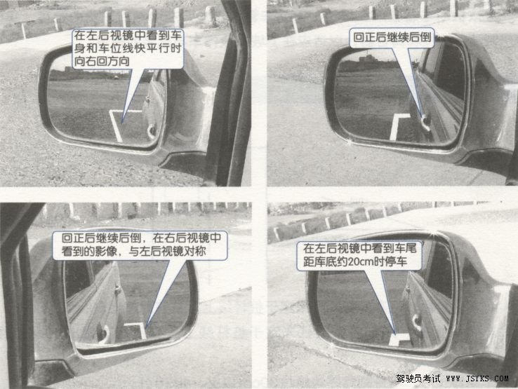 科目二倒车入库考试图文攻略,一次入库