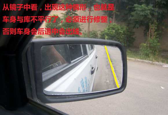 倒车入库怎么看车身正不正
