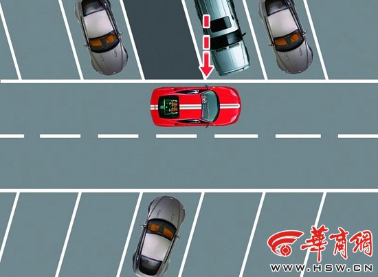 停车第三招：“斜线式”停车技巧图解 第2张-库车驾校排名-报名电话-价格表-考驾照流程-科目考试技巧