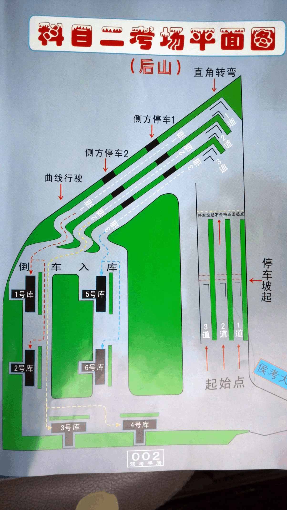 福州黄山后山科目二考场考试经验分享