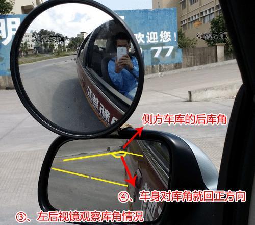 科目二倒车入库总压实线