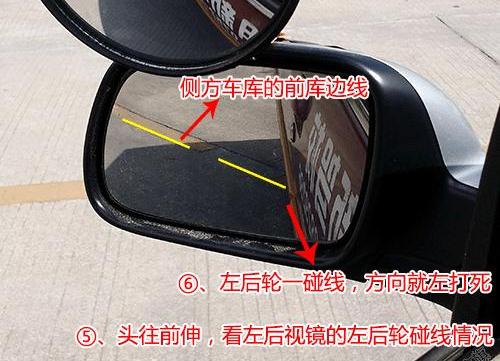科目二倒车入库总压实线