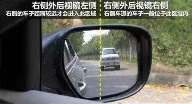 使用后视镜来判断车辆与后车之间的车距