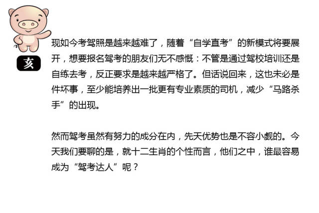 十二生肖考驾照。你是属什么的