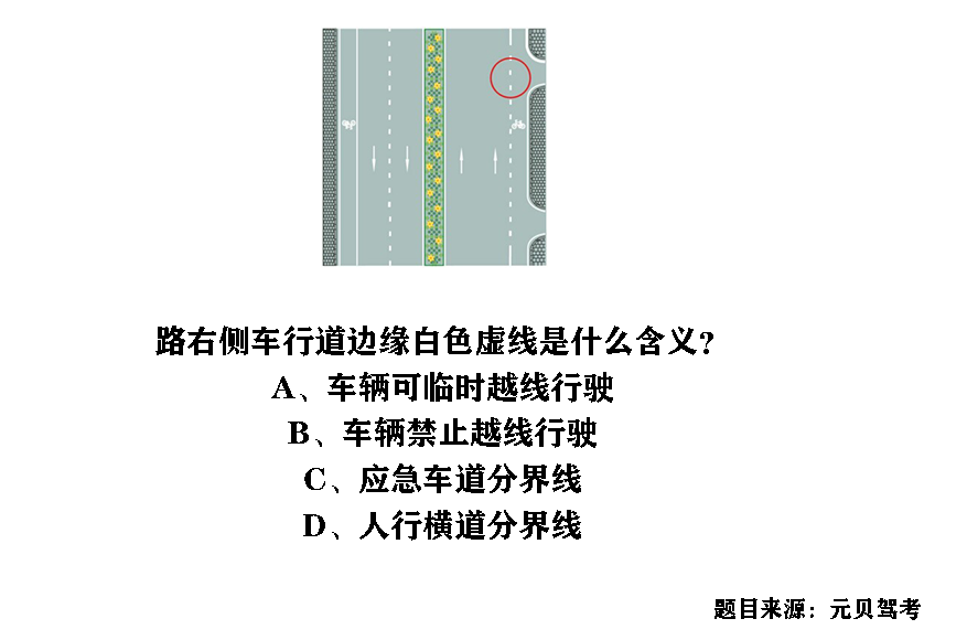 科目一科目四最容易混淆的标线题