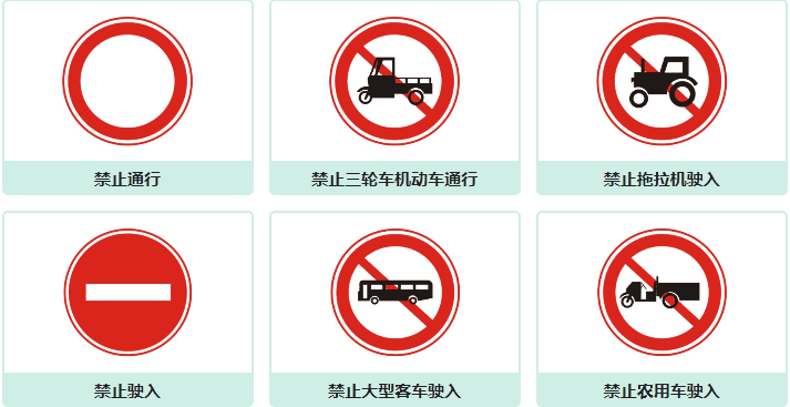 科一科四交通标志大全