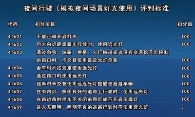 科目三之夜考必知的通关技巧