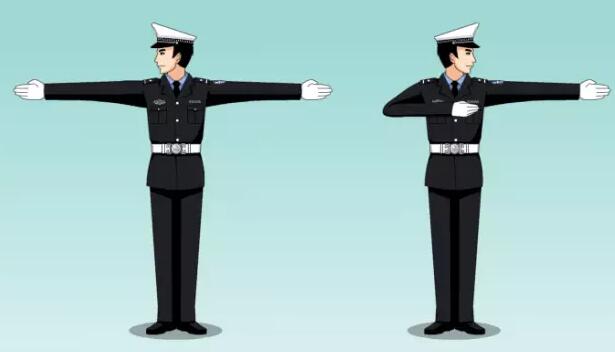 2019最新交警手势高清大图