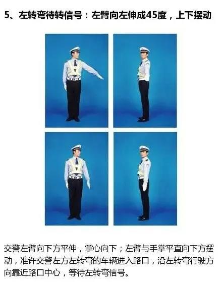 科目一考试交警手势题