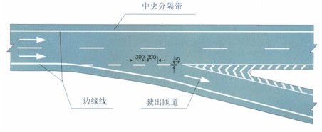直接式出口标线