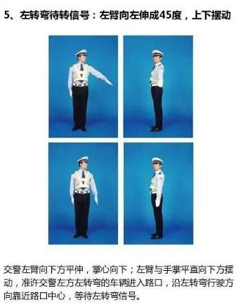 交警手势图解记忆方法