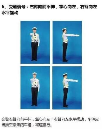 交警手势图解记忆方法