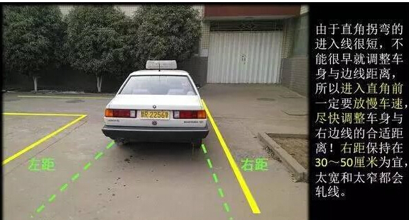 科目二直角转弯看点技巧