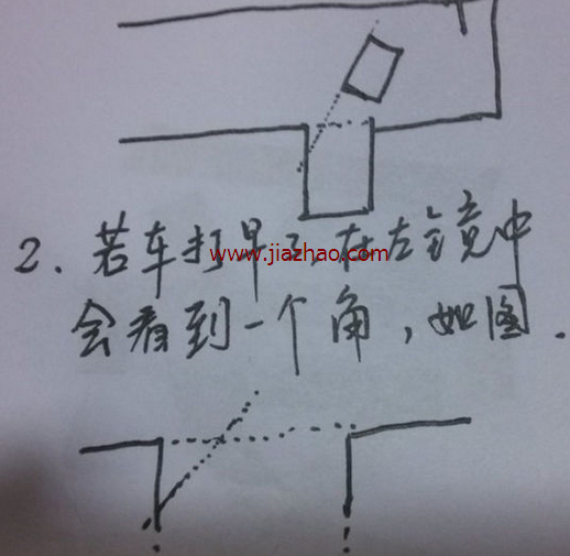科目二倒车入库技巧左视镜图解
