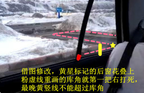 科目二右倒库技巧图解