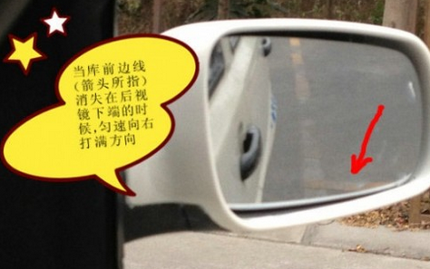 侧方位停车后视镜技巧图解