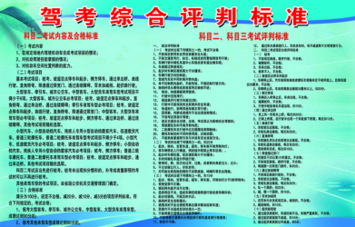 科目二考试的评判标准