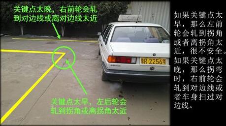 科目二直角转弯技巧详细图解