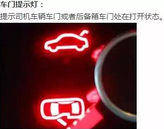 考试车内提示灯详解