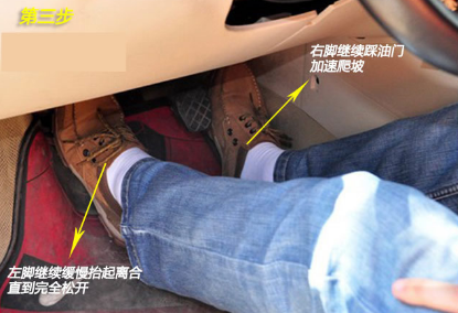 新手半坡起步技巧图解