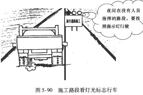 汽车、货车施工路段驾驶
