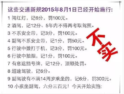 驾照新规8月1日正式实施系谣言