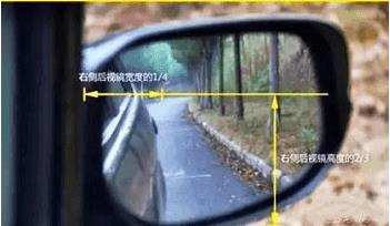 最详细后视镜调法，3步轻松解决科二看点看线